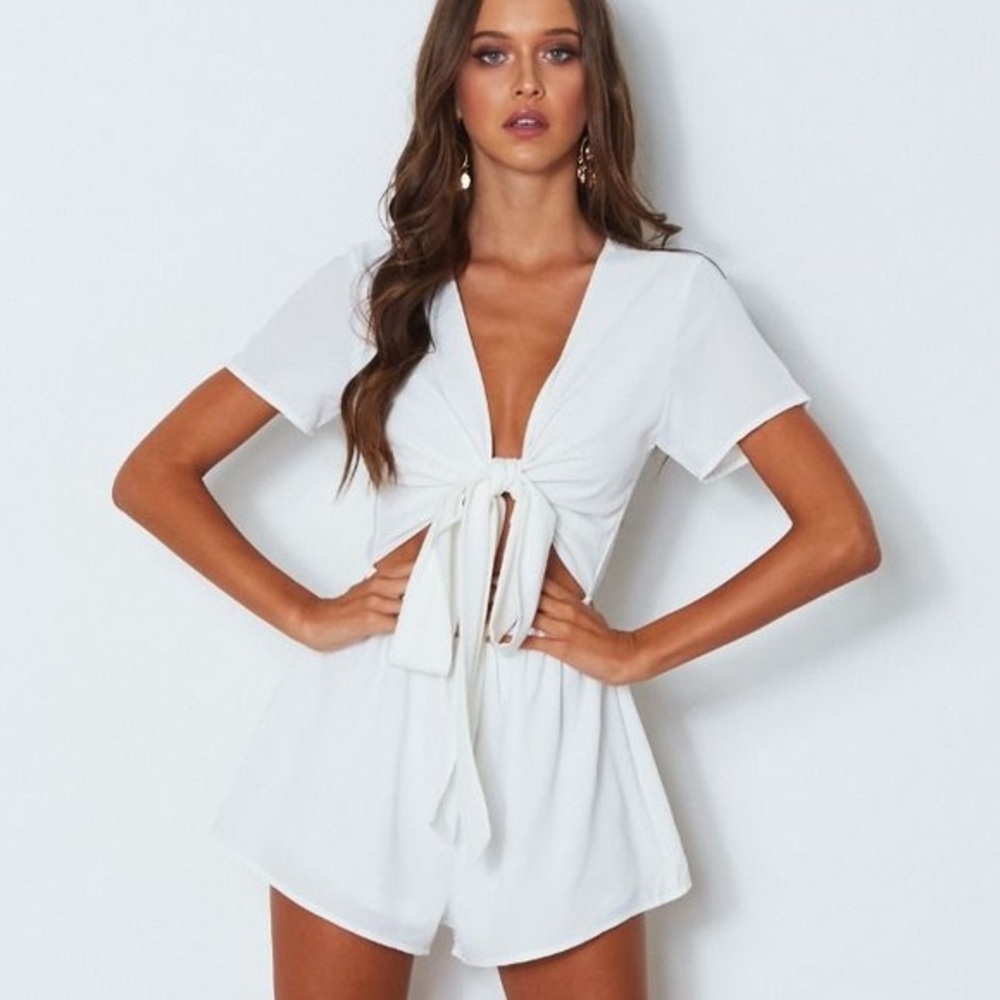 White Fox White Romper